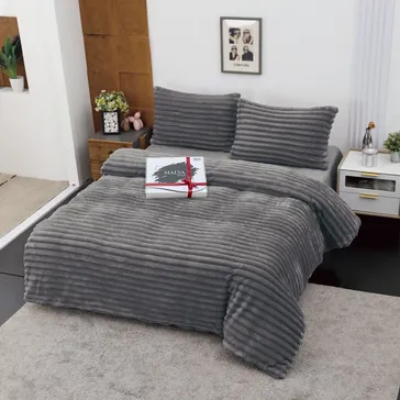 Комплект постільної білизни велюр Амелі-графіт<article>MALVA