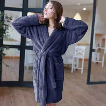 Женский махровый халат 'венди' - синий<article>MALVA