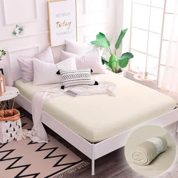 Простынь на резинке - молочная<article>MALVA