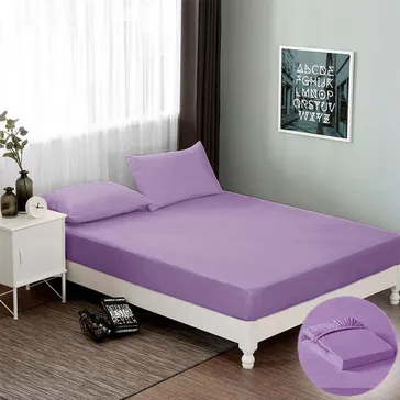 Махрове простирадло на резинці - бузкове<article>MALVA