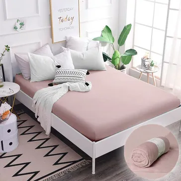 Простынь на резинке - пудровое<article>MALVA