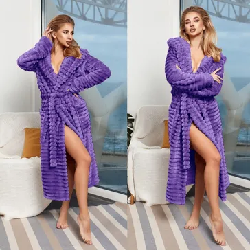 Женский халат 'элит' - бузковый<article>MALVA