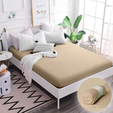 Простынь на резинке - кофе с молоком<article>MALVA