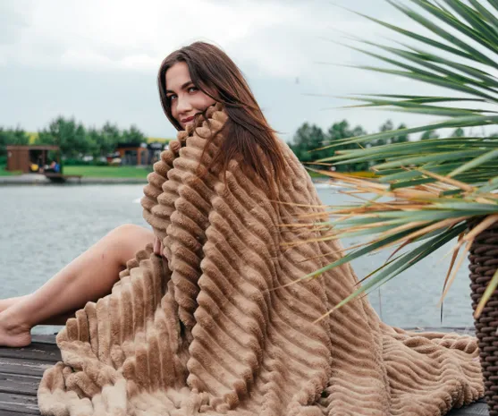 махровый женский халат длинный