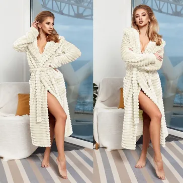 Женский халат 'элит' - молочный<article>MALVA