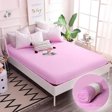 Простынь на резинке -розовая<article>MALVA