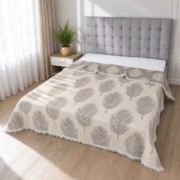 Муслінове покривало 'boho leaf' - бежевий<article>MALVA