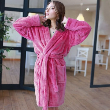 Жіночий махровий халат 'венді' - рожевий<article>MALVA