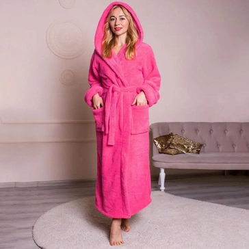Жіночий махровий халат 'лінда' - рожевий<article>MALVA