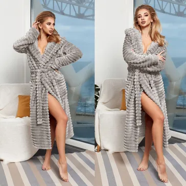 Женский халат 'элит' - серый<article>MALVA