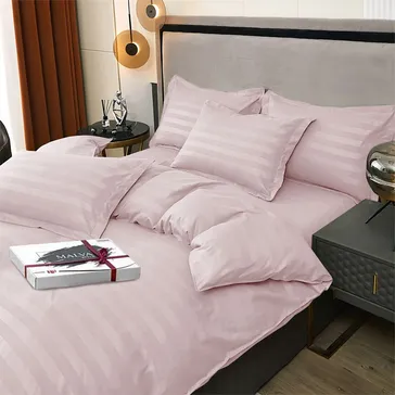 Комплект постільної білизни італійський сатин Пудра<article>MALVA