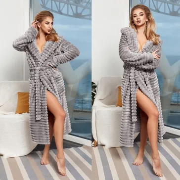 Женский халат 'элит' - серебристый<article>MALVA