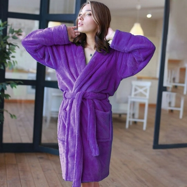 Жіночий махровий халат 'венді' - фіолетовий<article>MALVA