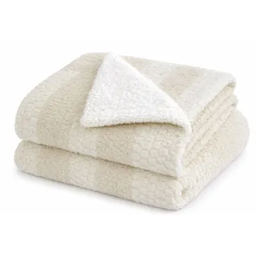 Плед-шерпа - молочная полоска<article>MALVA