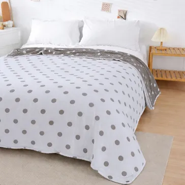 Літнє покривало «льон» - коричневі горошки<article>MALVA