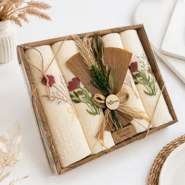 Набір кухонних рушників 'естетика' - вафельні<article>MALVA