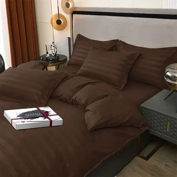 Комплект постельного белья итальянский-сатин Шоколад<article>MALVA