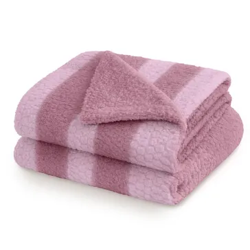 Плед-шерпа - рожева смужка<article>MALVA