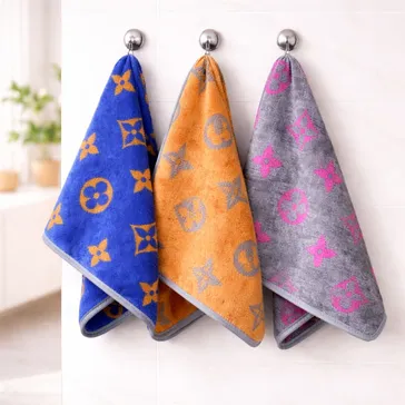 Набір кухонних рушників 'бренд' - синьо-сірі<article>MALVA