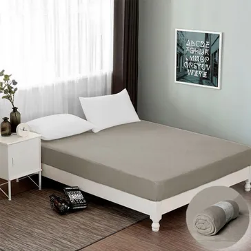 Махровая простынь на резинке - латте<article>MALVA