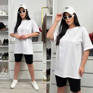 Женский домашний костюм 'лето' - бело-чёрный<article>MALVA